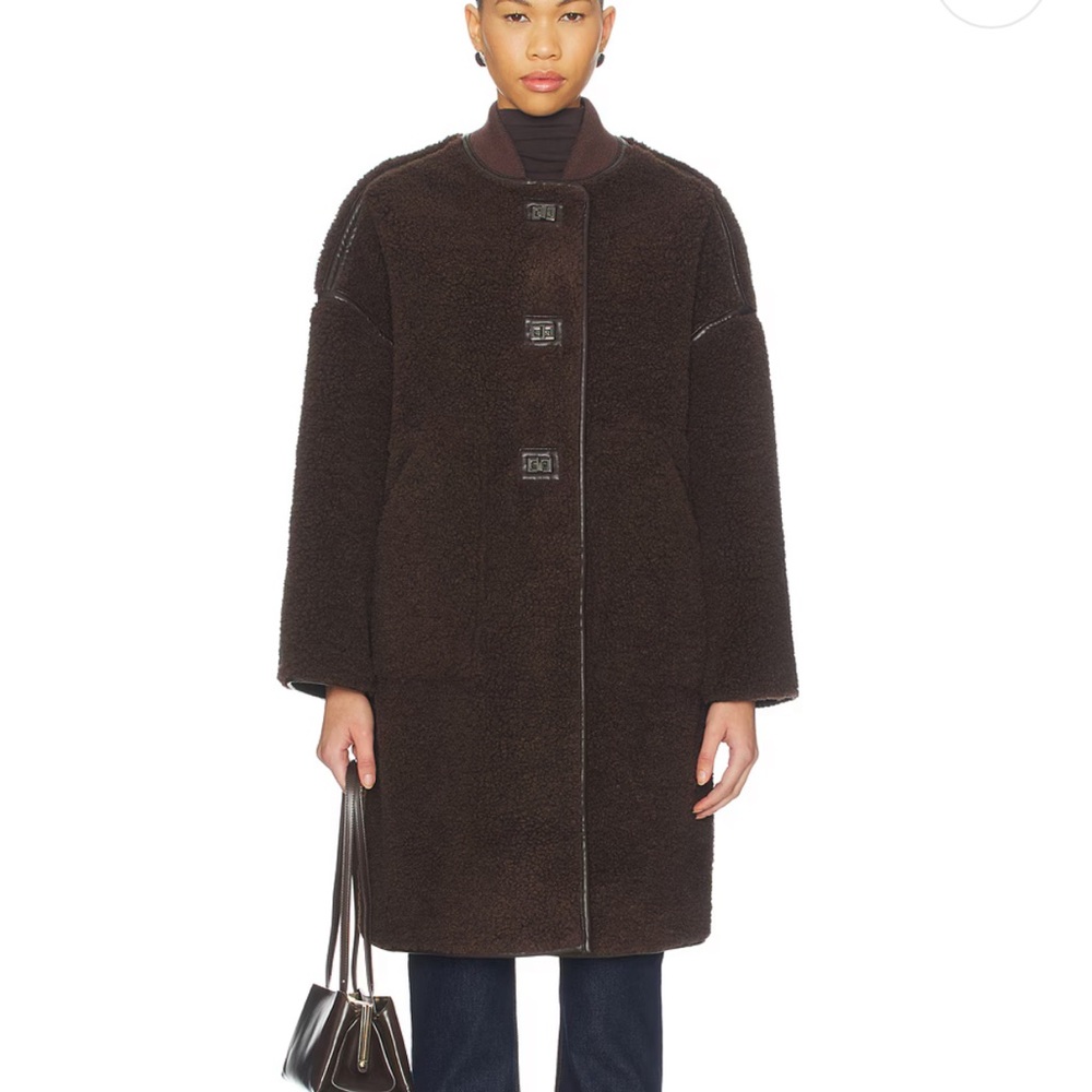 NWT in original shipping box. ba&sh Dark Brown Teddy Jacket.